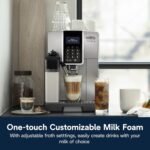 De'Longhi Dinamica LatteCrema Espresso Machine with Automatic Milk Frother for Latte, Cappuccino, Built-in Grinder, Silver, ECAM35075SI - Image 4