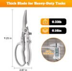 Heavy Duty Kitchen Scissors, Poultry Shears for Meat, Chicken, Bone, Turkey, Fish. Multi-Purpose Kitchen Shears With Anti-Slip Handle, Spring Loaded, Dishwasher Safe - Image 3