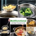 Spider Strainer Set of 3 Asian Strainer Ladle Stainless Steel Wire Skimmer Spoon with Handle for Kitchen Frying Food, Pasta, Spaghetti, Noodle-30.5cm, 32cm, 35cm - Image 6