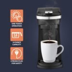 Newhouse Single Serve Coffee Maker compatible with K-cups Water Reservoir, Versatile Ground Coffee & K-Cup Compatibility, Adjustable Tray for Travel Mugs - Image 4