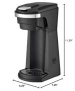 Newhouse Single Serve Coffee Maker compatible with K-cups Water Reservoir, Versatile Ground Coffee & K-Cup Compatibility, Adjustable Tray for Travel Mugs - Image 5