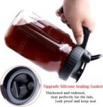 Cold Brew Mason Jar Coffee Maker 64 Oz Wide Mouth Mason Cold Brew Pitcher With Coffee Filter Airtight & Leak-Proof For Coffee, Iced Tea - Image 4