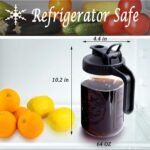 Cold Brew Mason Jar Coffee Maker 64 Oz Wide Mouth Mason Cold Brew Pitcher With Coffee Filter Airtight & Leak-Proof For Coffee, Iced Tea - Image 5