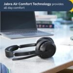 Jabra Evolve2 55 Stereo Wireless Headset - Features AirComfort Technology, Noise-Cancelling Mics & Active Noise Cancellation - MS Teams Certified, Works with Other Platforms - Black - Image 3