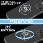 Cell Phone Ring Holder, Phone Case Ring, Bling Phone Ring Holder Grip with Rhinestone Finger Grip 360° Rotation Compatible with Phones Tablets Case - Image 4