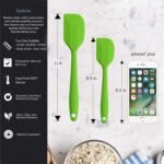 Silicone Spatulas, 11 inch Rubber Spatula Heat Resistant Seamless One Piece Design Non-Stick Flexible Scrapers Baking Mixing Tool (4 Piece) - Image 4