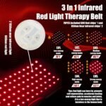 Wearable Red Light Therapy Wrap for Body Pain Relief - 3-in-1 660nm Red & 850nm Near-Infrared LED Pad with Heat for Muscle Repair, Feet, Knee, Ankle, Foot, Hands, & More Body Areas - Image 3