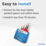 Shelly Wave 1 Mini US LR, Z-Wave Long Range Smart Switch Relay, 1-Channel 8 A with Dry Contacts, Compatible with Alexa, Google Home, SmartThings & Home Assistant, Bulletproof Security - Image 3