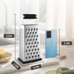 Cheese Grater, 4-Sided Stainless Steel Box Grater, Food Shredder for Cheese, Parmesan, Vegetable - Image 3