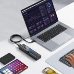 Powered USB Hub, JESWO 11 Port USB 3.0 Hub, 10 USB 3.0 Data Transfer Ports + 1 Smart Charging Port, USB Hub Powered with Individual LED On/Off Switches and 12V/3A Power Adapter - Image 5