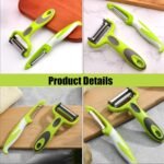 2 Pcs Food Grater for Fruits,with Julienne Slicer and Peeler,Stainless Steel Kitchen Tool,Vegetable Peeler,Handheld Kitchen Grater for Zester,Potato,Carrot,Cucumber - Image 3