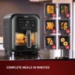 T-fal Infrared Air Fryer, 2x Faster Than Traditional Heating*, Large Air Fryer Toaster Oven Combo, 6 Qt Digital Touch Screen, 7-in-1 Cooking Functions, No-Shake Technology, 1550W, Black, - Image 5