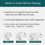 TREATLIFE 3 Way Smart Dimmer Switch, Smart Switch Compatible with Alexa and Google Assistant, 2.4GHz WiFi Light Switch, Schedule, Neutral Wire Needed, No Hub Required, 1 Pack - Image 3