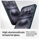 Spigen Tempered Glass Screen Protector [GlasTR EZ FIT] designed for iPhone 16 Plus/iPhone 15 Plus [2 Pack] - Image 4