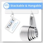 TILUCK Stainless Steel Measuring Cups Set,Kitchen Gadgets for Cooking & Baking,Set of 5 - Image 4