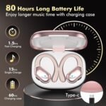 Wireless Earbuds, Sports Bluetooth Headphones, 80Hrs Playtime Ear Buds with LED Power Display, Noise Canceling Headset, IPX7 Waterproof Earphones for Workout/Running - Image 3