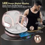 Wireless Earbuds, Sports Bluetooth Headphones, 80Hrs Playtime Ear Buds with LED Power Display, Noise Canceling Headset, IPX7 Waterproof Earphones for Workout/Running - Image 4
