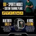 CARBINOX Edge Smart Watch Rugged, 1.96″ AMOLED, Stainless Steel, IP69K/5ATM Fitness trackers, Dual-Band GNSS, 500mAh, Bluetooth Calls, Smart Watch for Android Phones iOS (Black) - Image 4