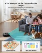 Lefant LiDAR Robot Vacuum and Mop, Smart Mapping and Obstacle Avoidance, Tangle-Free Pet Hair, 2.4G/5G WiFi App Control, Slim Design for Wider Coverage, Carpet Detection, M330 Pro - Image 3