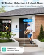 XTU Battery Doorbell, 180° Head-to-Toe Video, Live View with Two-Way Talk, No Monthly Fee, 2.4G Wi-Fi with Chime, Local/Cloud Storage, Human Detection, Compatible with Alexa & Google Home - Image 4