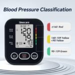 Sinocare Blood Pressure Monitor, Upper Arm BP Machine for Home, Adjustable Cuff 8.6"-16.5", One-Button Operation, Dual User Mode, Posture Detection & Irregular Heartbeat Alert, Black - Image 4