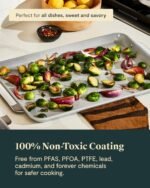 Caraway Non-Stick Ceramic Baking Sheet - Naturally Slick Ceramic Coating - Non-Toxic, PTFE & PFOA Free - Perfect for Baking, Roasting, and More - Large (18" x 13") - Cream - Image 5