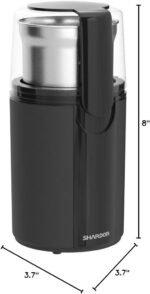 SHARDOR Coffee Grinder Electric, Spice, Herb, Grinder for Coffee Bean Spices and Seeds with 2 Removable Stainless Steel Bowls, Black - Image 4