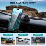 Car Phone Holder Mount, [Military-Grade Suction & Super Sturdy Base] 3 in 1 Universal Phone Mount for Car Dashboard Windshield Air Vent Dash Pad Car Mount for iPhone Android Smartphone - Image 4