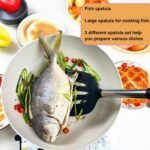 Spatula Set Silicone Heat Resistant for Nonstick Cookware Rubber Silicone Spatula Turner Fish, Large Nonstick Plastic Egg Wok Spatula for kitchen use Cooking Utensils Set - Image 5