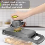 Vegetable Chopper Pro, Mandoline Slicer – 7 Stainless Steel Blades for Onion, Potato, Salad – Safe, Easy Clean & Dishwasher Safe Kitchen Gadget – Ideal for Parents, RV - Image 6