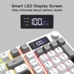 Wireless Gaming Keyboard with Smart Display & Knob Control, Tri-Mode BT5.0/2.4GHz/Wired RGB Backlit Computer Keyboards with Number Pad, 26-Key Rollover, Compatible for Windows, Mac - Image 5
