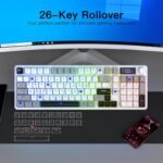 Wireless Gaming Keyboard with Smart Display & Knob Control, Tri-Mode BT5.0/2.4GHz/Wired RGB Backlit Computer Keyboards with Number Pad, 26-Key Rollover, Compatible for Windows, Mac - Image 6