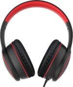 RORSOU R10 Over-Ear Headphones with Microphone, Lightweight Folding Stereo Bass Headset with 1.5M No-Tangle Cord, Portable Wired Headphones for Smartphone Tablet Computer MP3 / 4 (Black) - Image 3