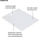 FARBERWARE Reversible Plastic Cutting Board, 8x10 Inch, White, Dishwasher Safe, Non-Porous and Durable for Chopping, Slicing, Prep, Easy to Store - Image 4