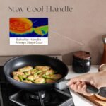 PRICUSIS Pots and Pans Set Nonstick, 21Pcs Induction Compatible, Stay Cool Handle, Fully Coated, 100% Dishwasher Safe, PFOA Free Omelet Pans, Warp Resistant (Black Sesame) - Image 5