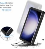 Lanhiem for Samsung S23 Ultra Phone Case, IP68 Waterproof Dustproof, Built-in Screen Protector, Rugged Full Body Shockproof Protective Cover for Samsung Galaxy S23 Ultra 5G, Black - Image 5