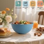 Wrova Wheat Straw Bowls for Kitchen set of 6,Anti-Scald Thick Soup Bowls 40oz,Microwave and Dishwasher Safe Bowl Sets, Unbreakable Cereal Bowl Sets. Vibrant Series - Image 5