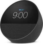 Like-New Amazon Echo Spot (newest model), Great for nightstands, offices and kitchens, Smart alarm clock with Alexa, Black - Image 3