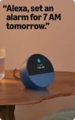 Like-New Amazon Echo Spot (newest model), Great for nightstands, offices and kitchens, Smart alarm clock with Alexa, Black - Image 5