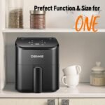 DEIME Air Fryer, Small Digital 3 Qt Airfryer Space Saving Compact, Bake, Reheat, Roasts for Quick Easy Meals, Mini Compact & Quiet, Nonstick & Dishwasher Safe Basket (Black) - Image 5