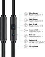 Wired Earbuds Headphones for School with Microphone Noise Isolating Stereo Bass in-Ear Earphones – for Smartphones, Tablets, Schools, Ipads, Multiuse - 3.5mm Plug in Audio Jack - Black - Image 3