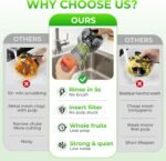 juicer machines with 5.8" Large Feed Chute, Slow masticating cold press juicer for Whole Fruits & Vegetables, easy to clean Design, High Juice Yield Home juicer for Daily Wellness - Image 4
