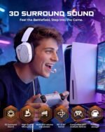 NUBWO HG04L Gaming Headset for PS5/PS4, Xbox Series X|S/Xbox One, Switch – 250g Lightweight, Clear Unidirectional Mic, Soft Memory Earmuffs, 3.5mm Jack for Gaming & Work - Image 3