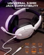 NUBWO HG04L Gaming Headset for PS5/PS4, Xbox Series X|S/Xbox One, Switch – 250g Lightweight, Clear Unidirectional Mic, Soft Memory Earmuffs, 3.5mm Jack for Gaming & Work - Image 4