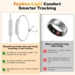 Light Luxury Smart Bracelet for Women, Jewelry Activity & Fitness Trackers/Heart Rate/Sleep Stress/HRV/Life Waterproof,Automatic Monitoring Wearable Comes with 2 Bands and Free App - Silver - Image 5