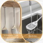 2Pcs Metal Spatulas for Kitchen Use Stainless Steel Spatulas Set Cooking Spatula with Solid Slotted Turner, Kitchen Utensils Dishwasher Safe, Silver - Image 6