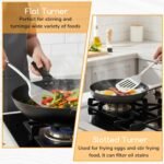 2Pcs Metal Spatulas for Kitchen Use Stainless Steel Spatulas Set Cooking Spatula with Solid Slotted Turner, Kitchen Utensils Dishwasher Safe, Silver - Image 8