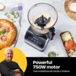 Guy Fieri's Flavortown Food Processor 4-Speed Control with Easyfeed Chute, 750W Motor, 8-Cup Bowl, Vegetable Chopper, Mixer, Smoothie Maker, Dough Kneader, Baby Food & Meal Prep, Black - Image 3