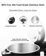 0.8L Electric Kettle Stainless Steel, 800 Watts Small Electric Kettle 27 Ounce Fast Boil Auto Shut-off, Portable Water Boiler for Small Kitchen, Business Trip and More - Image 4