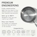 Made In Cookware - 3 Quart Stainless Steel Saucier Pan - 5 Ply Stainless Clad - Professional Cookware - Crafted in Italy - Induction Compatible - Image 4